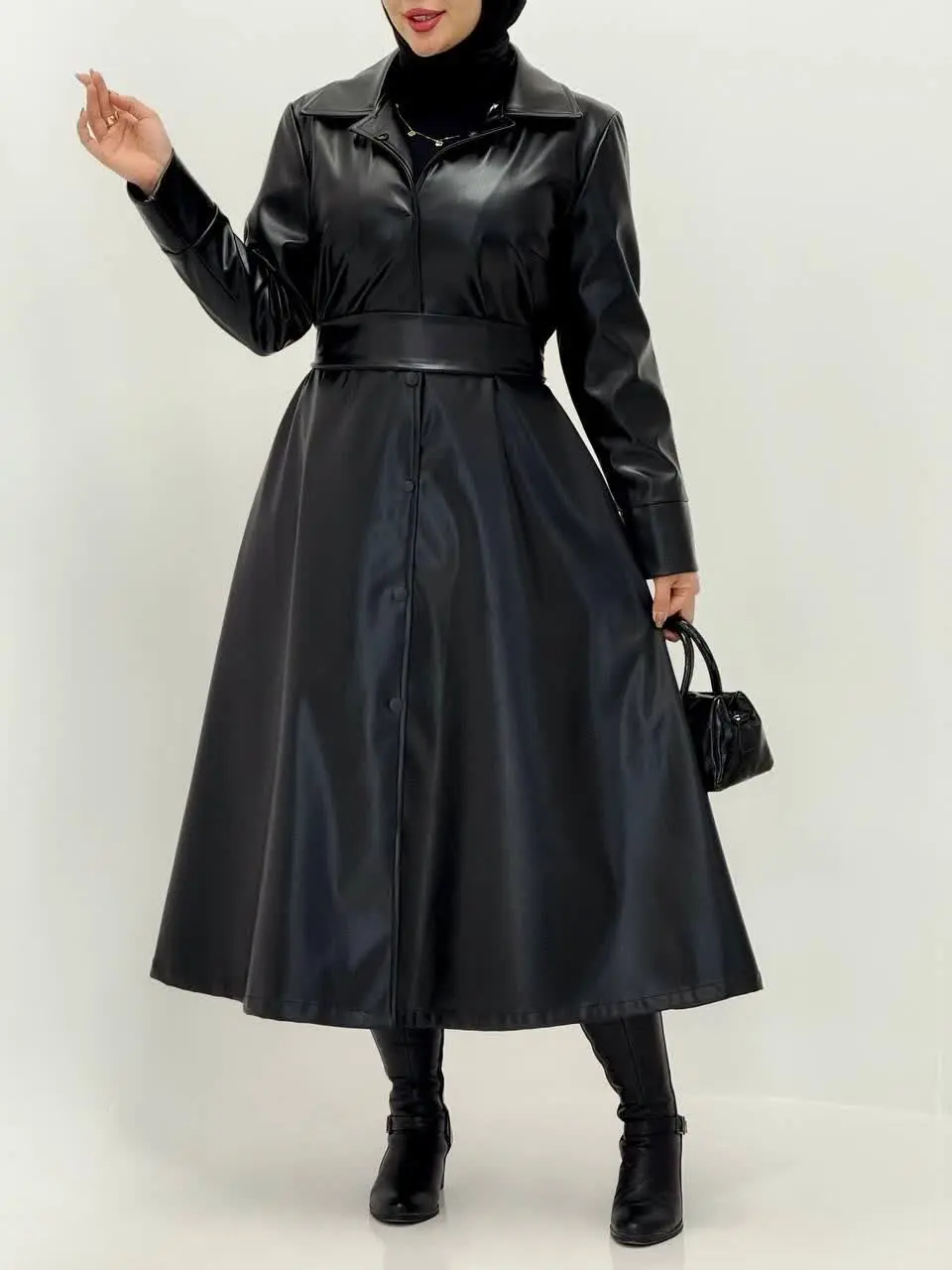 3692-پالتو چرم ژاکلین